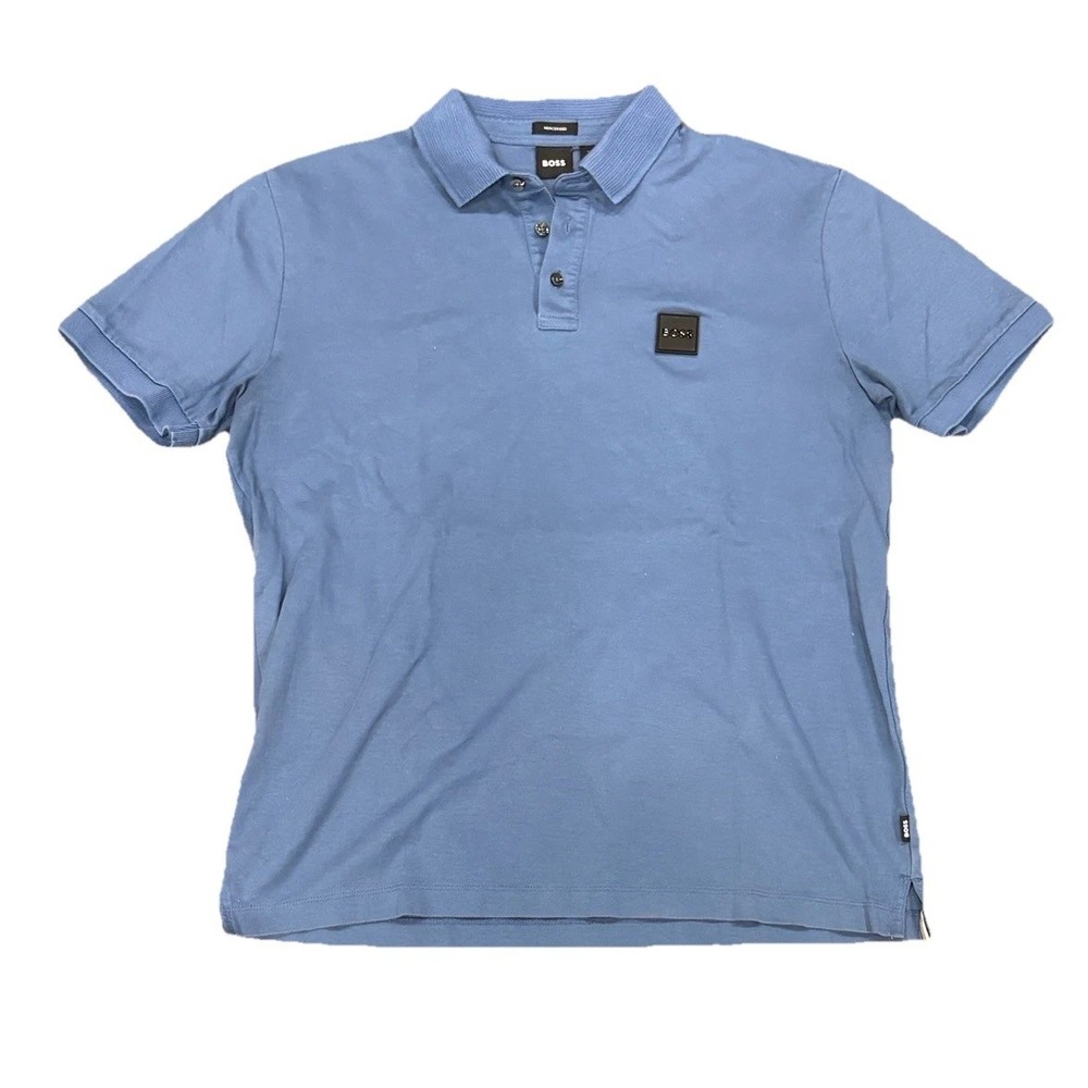 Hugo Boss Mercerized Parlay Polo T-Shirt Mens Size Xl Big Boss Logo